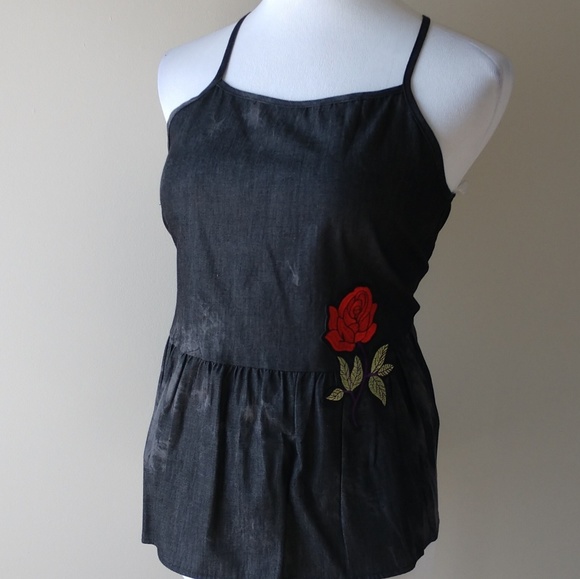 Rose - Black "Denim" Tank - Picture 4 of 8